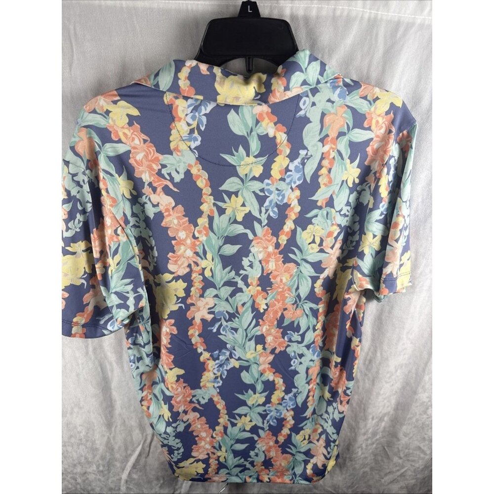 Bad Birdie Men’s Medium  Golf Polo Core Lei’d Floral Colorful Tropical New  $78 - Picture 5 of 6